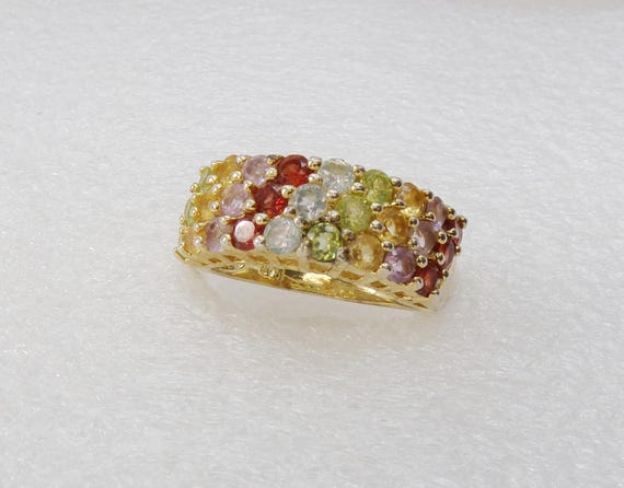 Multi Gem Ring Size 7      T15 - image 3