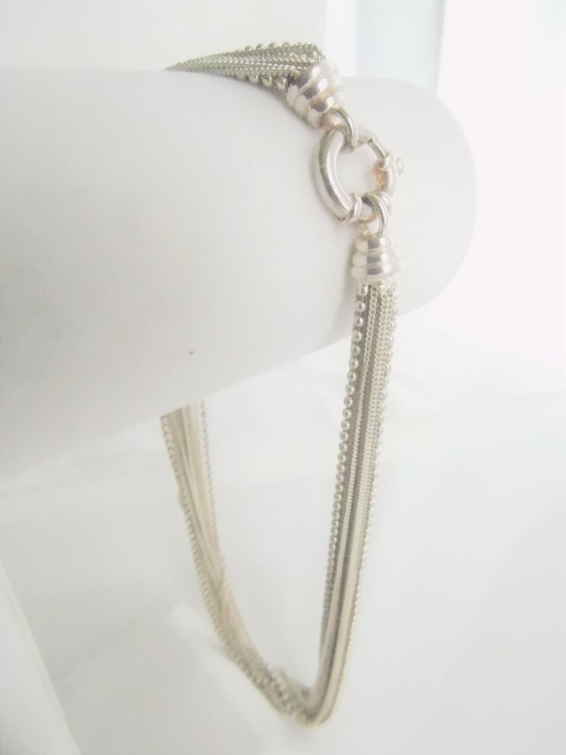 Sterling Silver Multi Chain Necklace T2 image 4