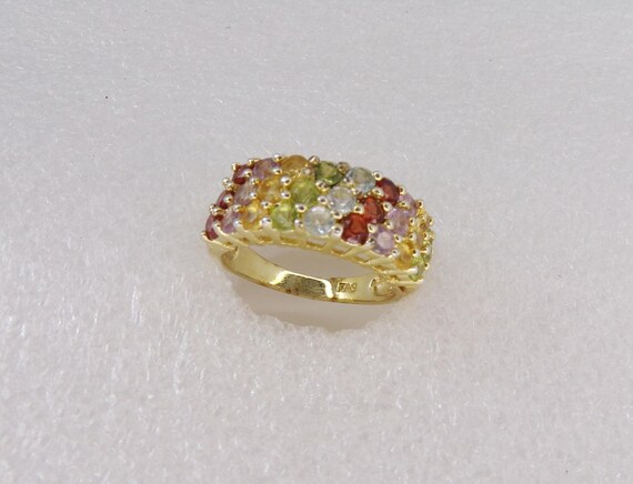 Multi Gem Ring Size 7      T15 - image 2