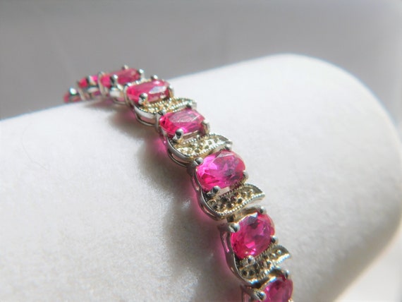 Sterling Silver and Ruby Bracelet   T15 - image 9