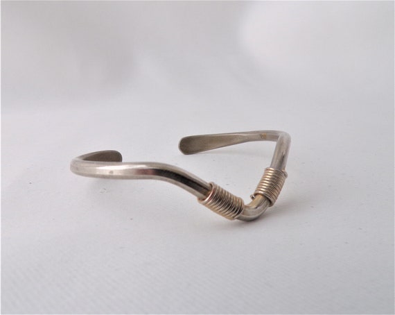 Childs Wave Sterling Silver Cuff      T8 - image 3