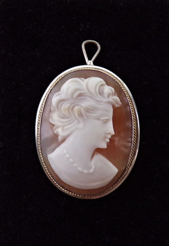 Vintage Shell Cameo Brooch and Pendant   T9