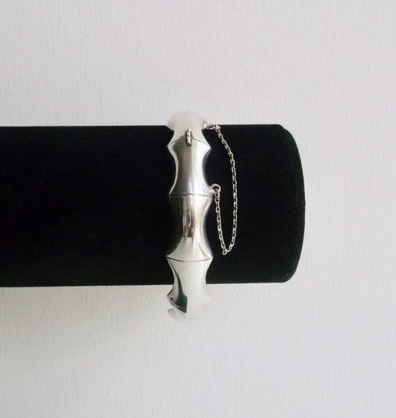 Silver Bangle Sterling Silver Bracelet   #T4 - image 1