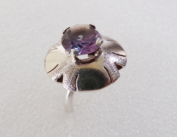 Vintage Purple Sapphire Ring Change Sapphire Sterling Silver Change Sapphire Ring T15
