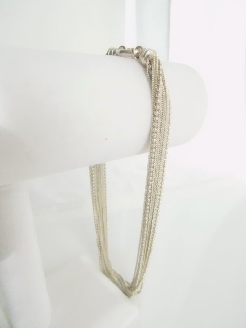 Sterling Silver Multi Chain Necklace T2 image 5