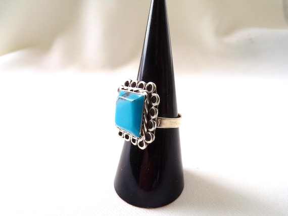 Turquoise Ring Sterling Silver Handmade Ring T15