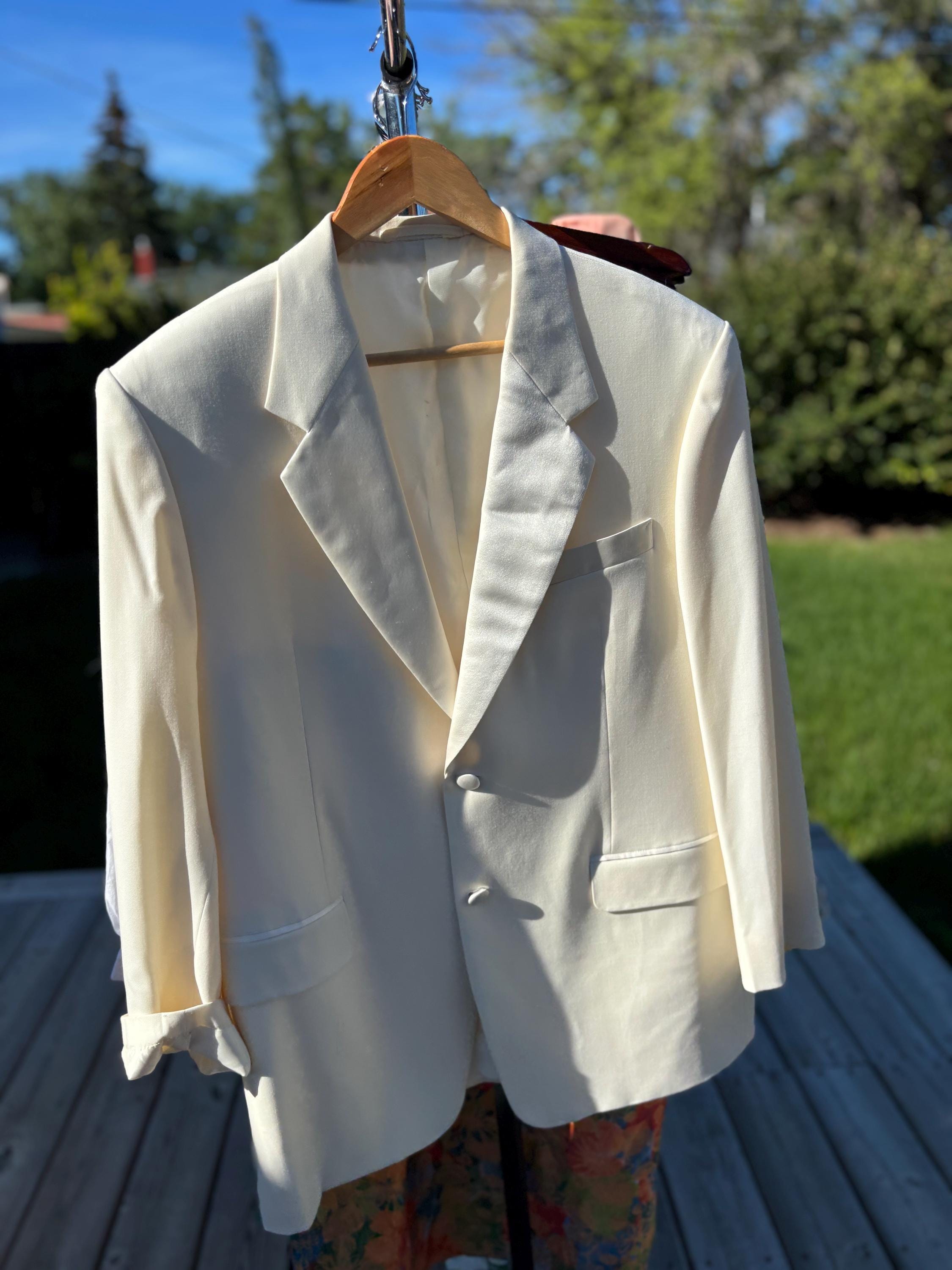 80s Mens Blazer White - Etsy Canada