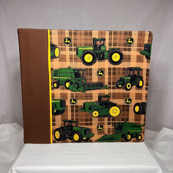 12x12 Scrapbook Photo Memory Album Postbound 3 Ring Post John Deere Tractor farming farm