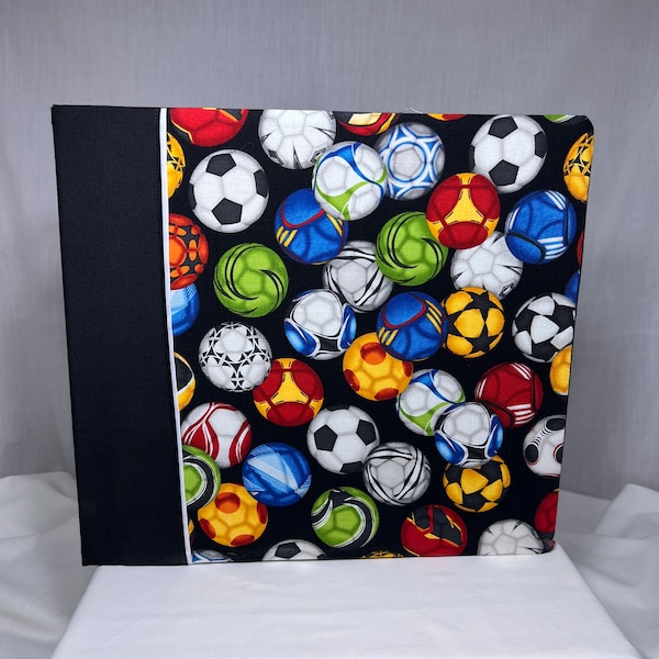 12x12 Scrapbook Photo Memory Album Postbound 3 Ring Post sports, soccer league team volleyball futbal futbol