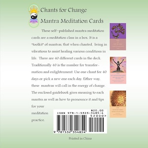 Chants For Change Sanskrit Mantra Oracle deck 40 Life Changing Affirmations image 7