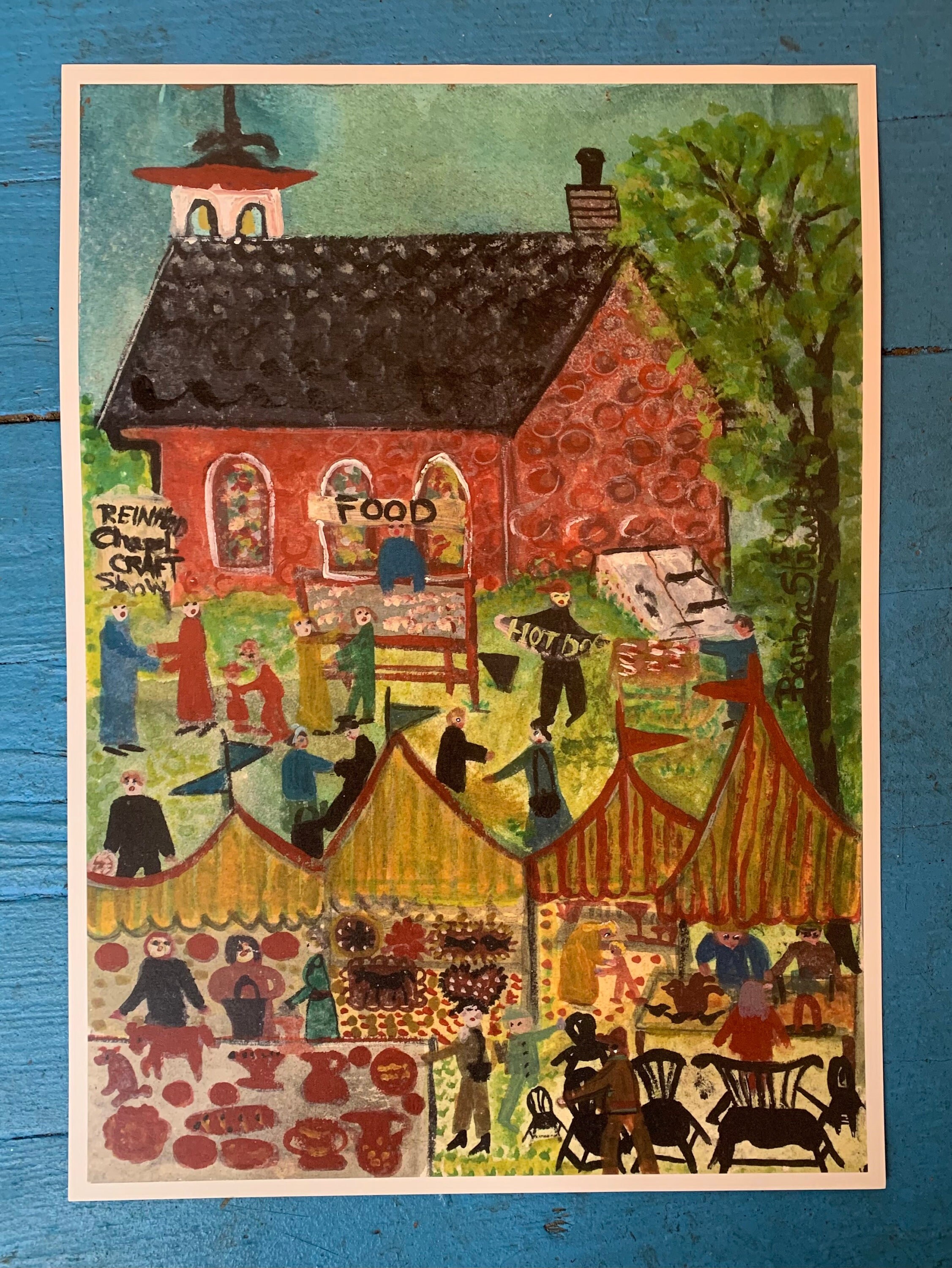 PRINT Barbara Strawser Folk Artist Etsy