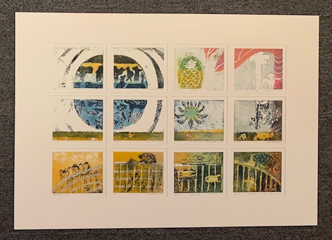 ORIGINAL Melissa Strawser Solarplate Etching Framed Etsy