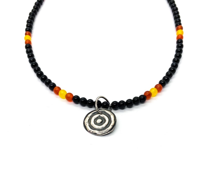 yuriyawi \u201cWaterhole\u201d Sterling Silver Agate Indigenous Artist Ngulburnan