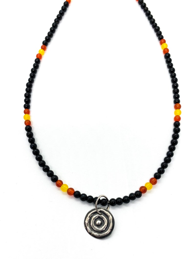 yuriyawi \u201cWaterhole\u201d Sterling Silver Agate Indigenous Artist Ngulburnan