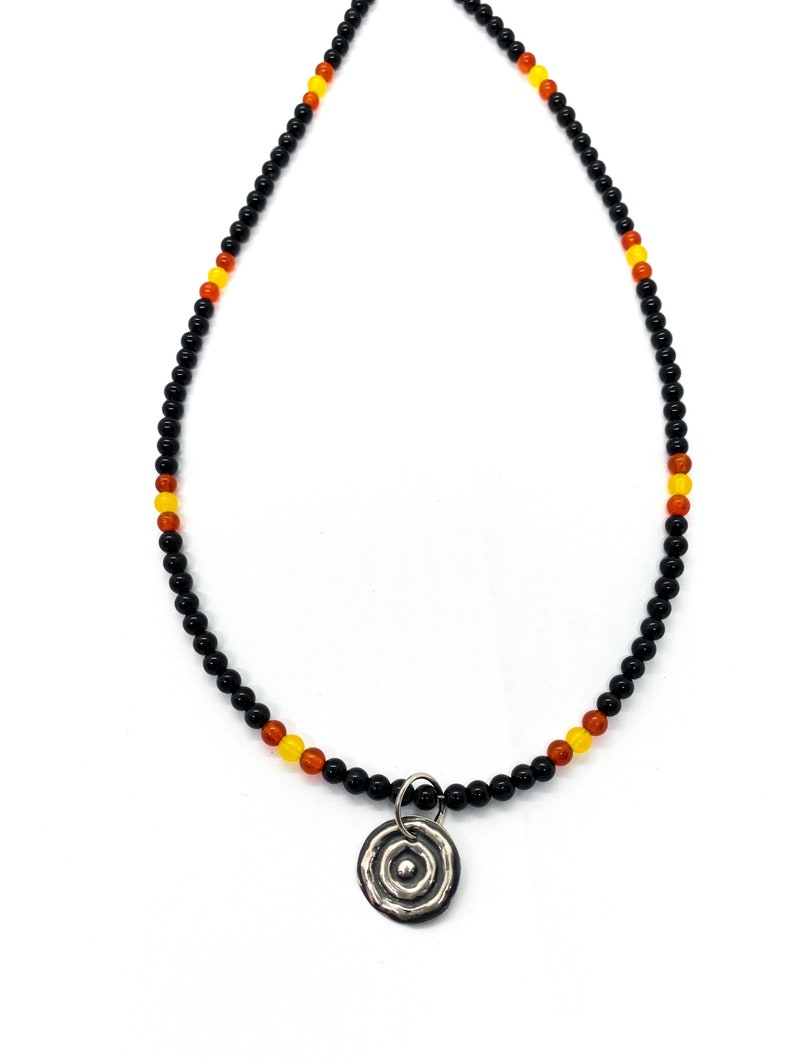 yuriyawi \u201cWaterhole\u201d Sterling Silver Agate Indigenous Artist Ngulburnan