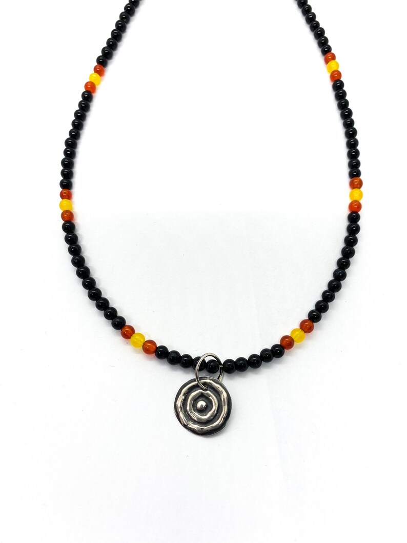 yuriyawi \u201cWaterhole\u201d Sterling Silver Agate Indigenous Artist Ngulburnan