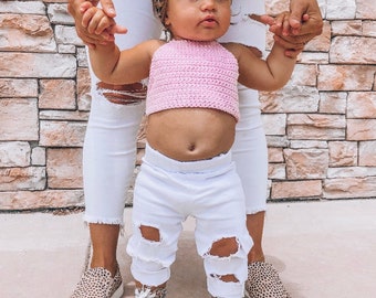 baby crop top outfit
