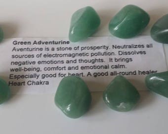 GREEN AVENTURINE TUMBLED stone