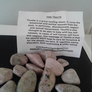 PINK THULITE  TUMBLED stone