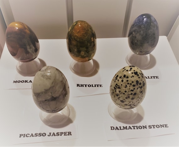 CRYSTAL POLISHED eGGS 1 1/2 X 1 in.  5 Varieties