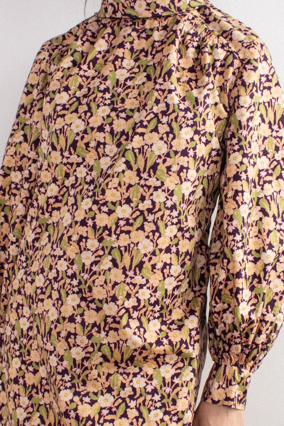 Vintage 60s Floral Long Sleeve Cotton Liberty Pri… - image 5