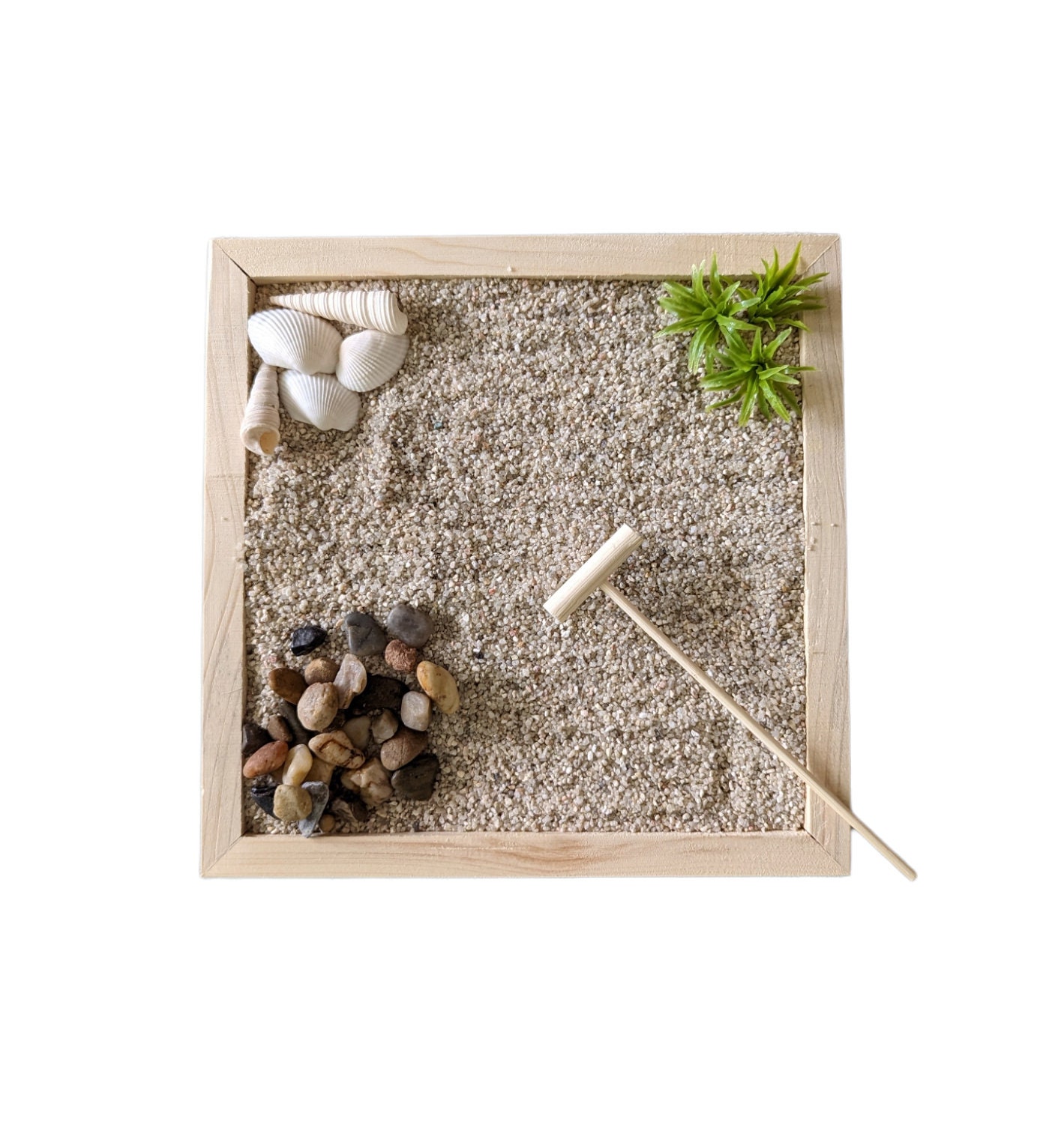 Miniature Beach Themed Zen Garden, Table Top Zen Garden Kit, Meditation Etsy