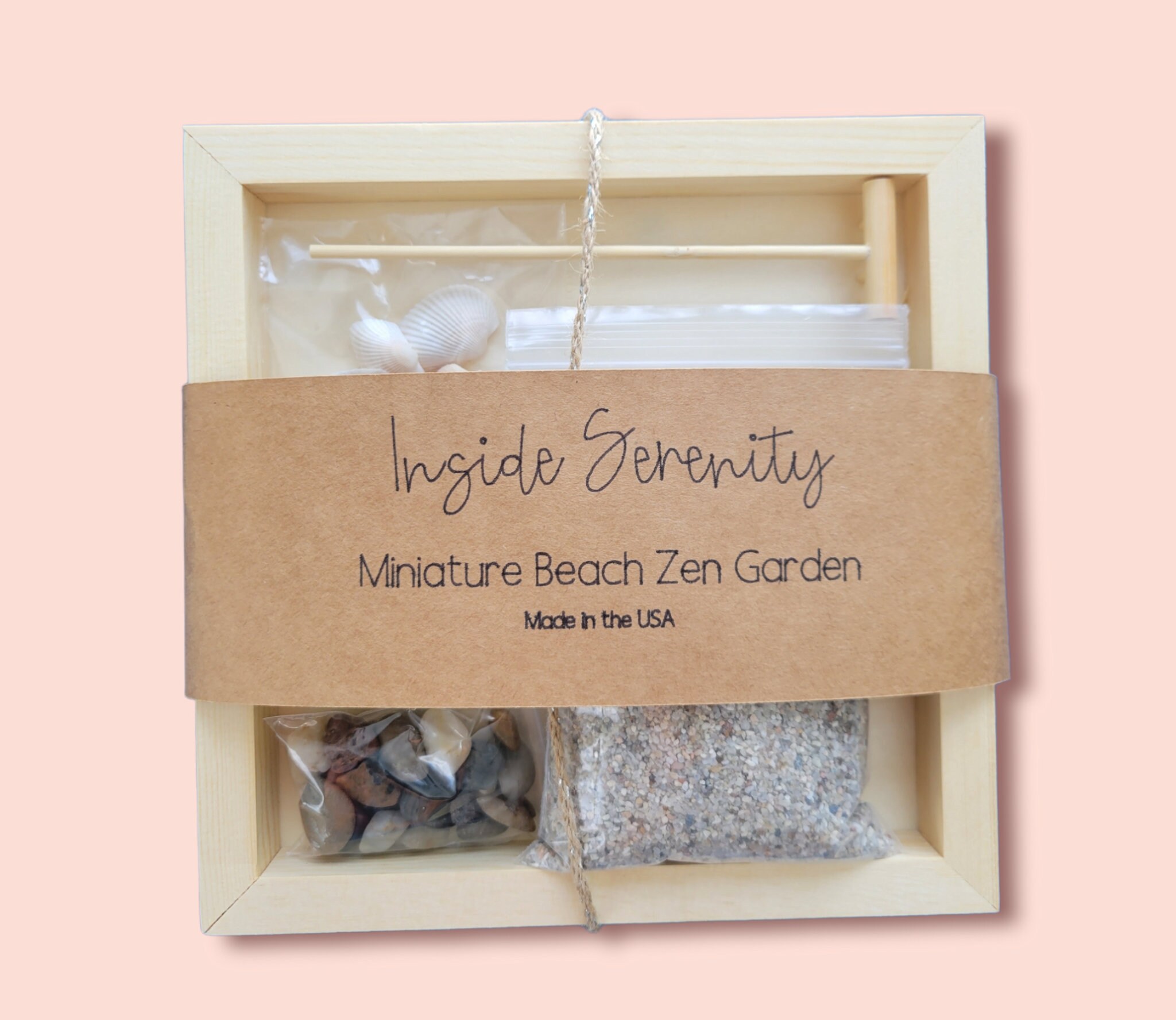 Miniature Beach Themed Zen Garden, Table Top Zen Garden Kit, Meditation Etsy