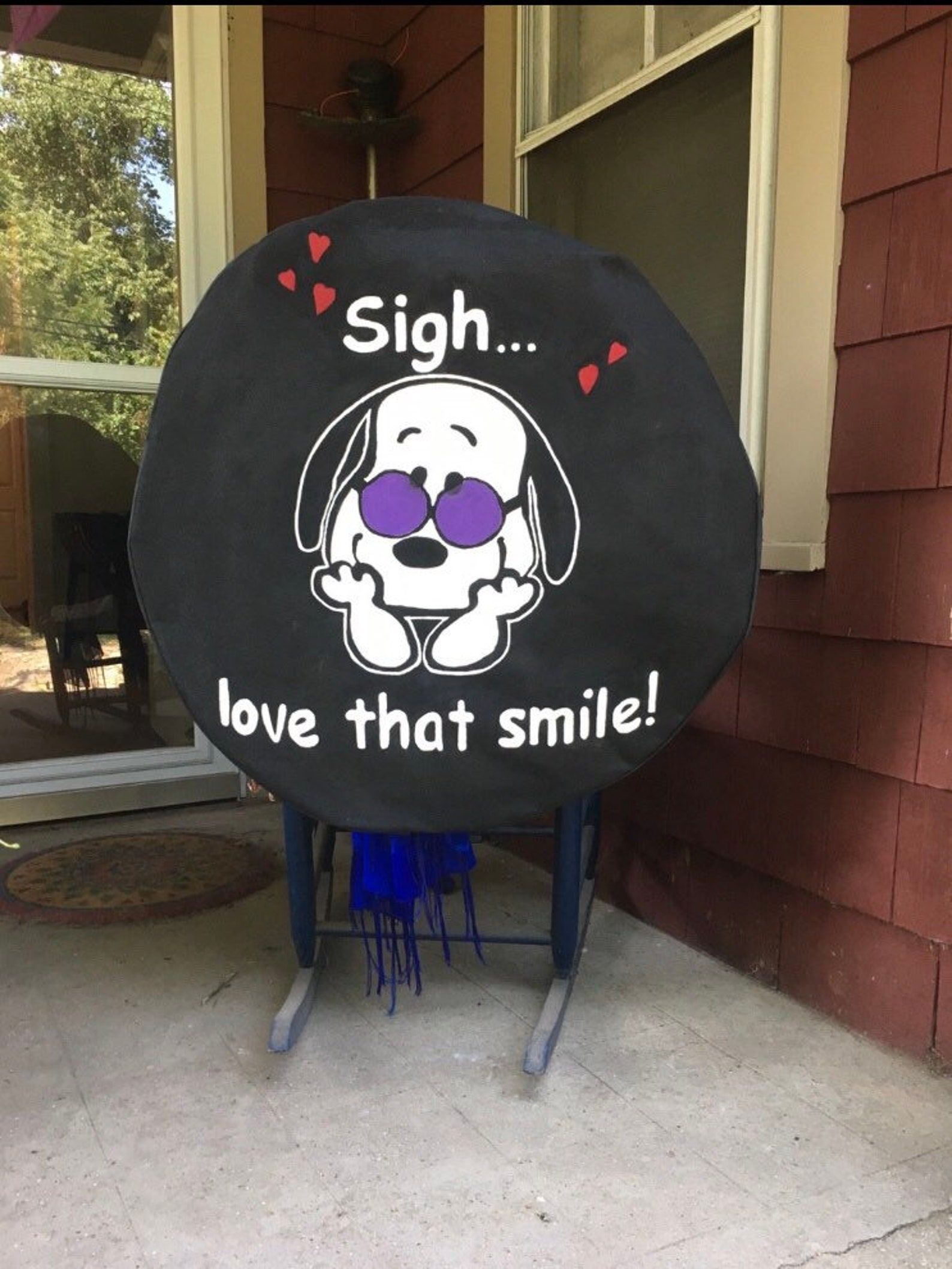 Snoopy Fan Art Hand Painted Tire Cover Etsy