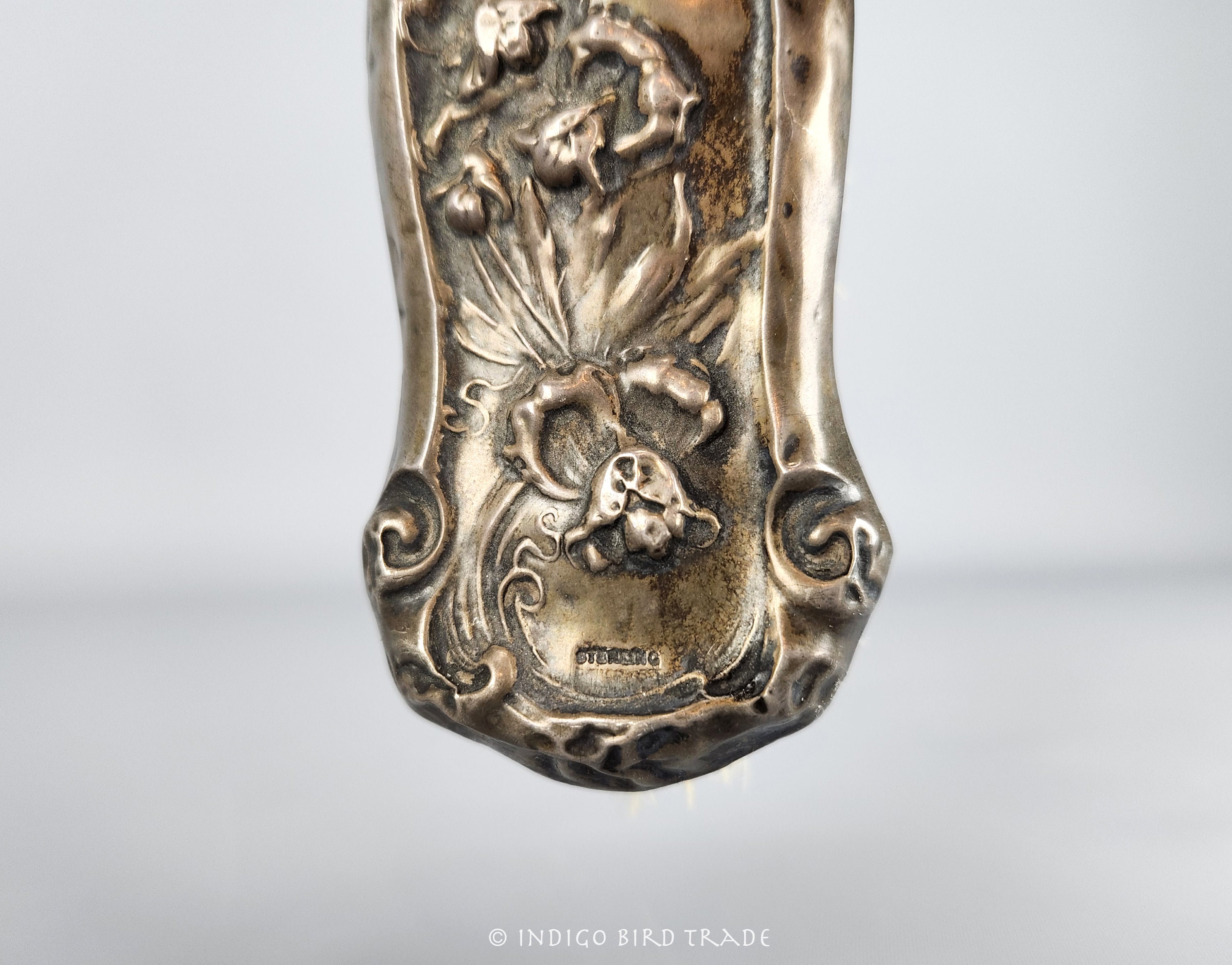 Art Nouveau Sterling Silver Vanity Clothes Brush | Antique  display picture 1