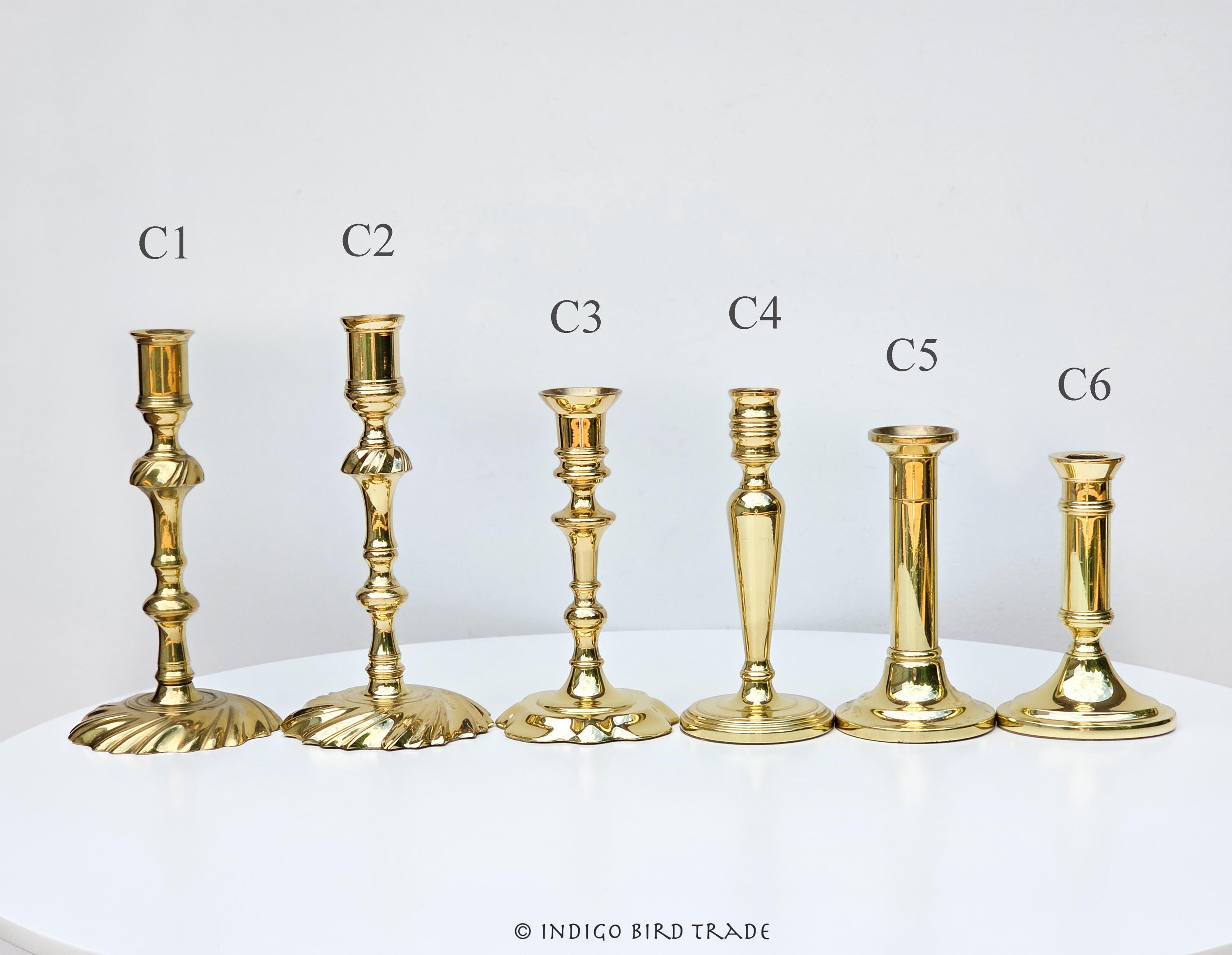Vintage Brass Baldwin Candlesticks - SOLD SEPARATELY - Antique Gold