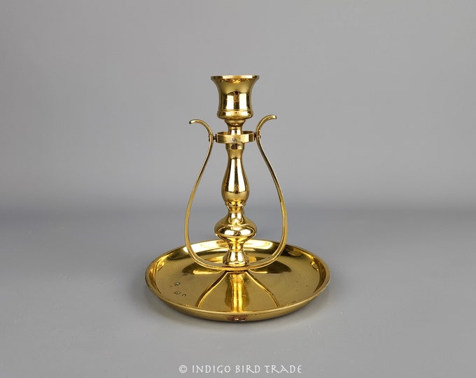 Vintage Brass Ship Gimbal Candle Holder Nautical Candlestick