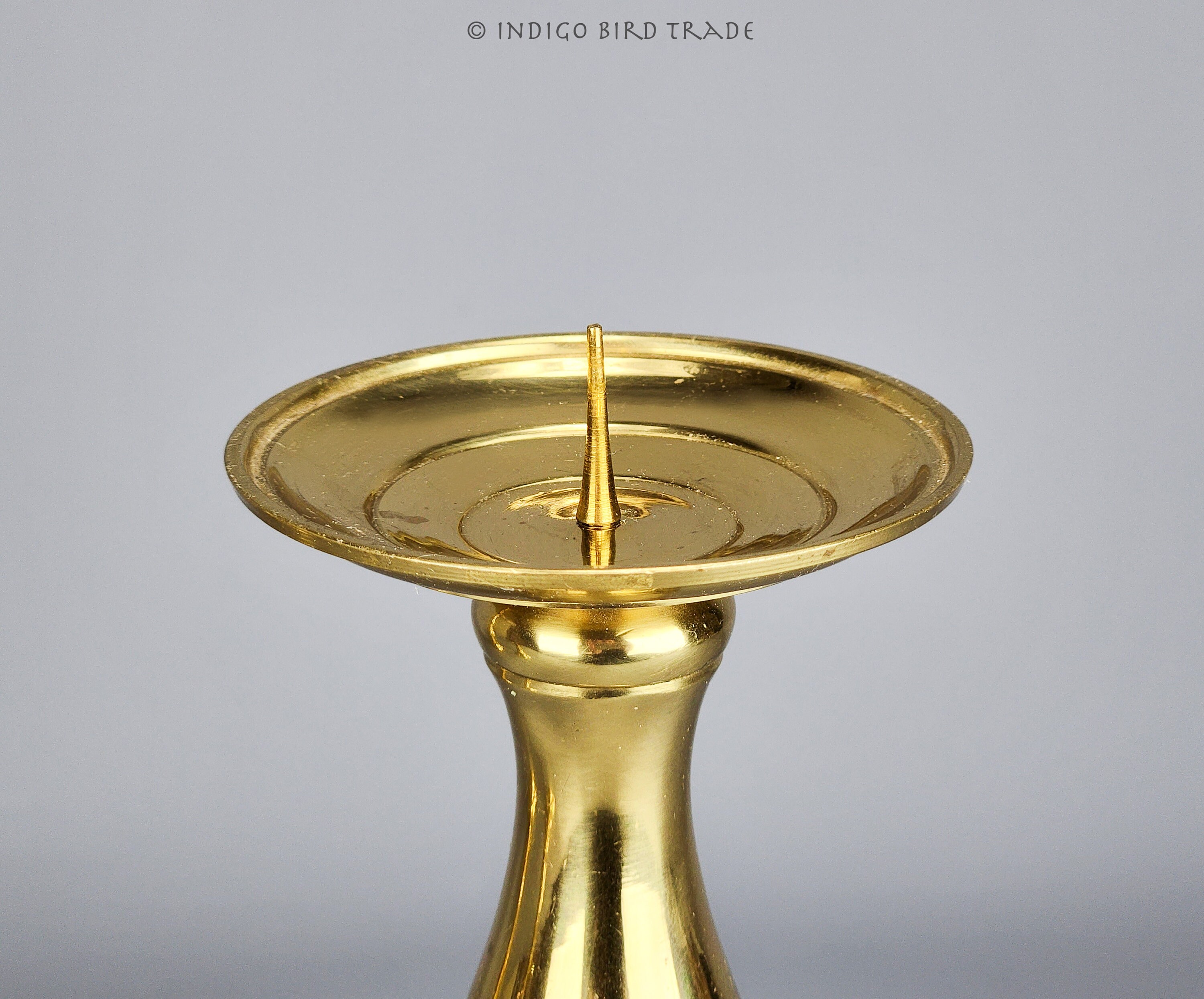 Vintage Tall Brass Pillar Candle Holders Set of 3 | Antique Graduated ...