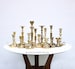 Lot of Brass Candle holders Vintage | Set Graduated Gold Candlesticks | Collection Mixed Candleholders | Wedding Decor Christmas Table Decor 