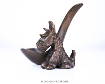 Vintage Porcelain / Ceramic Scottish Terrier Dog Black by Beswick