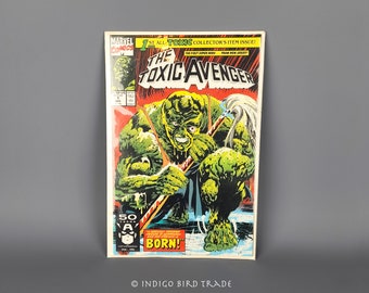 ¡Vintage Authentic Comic Toxic Avenger #1 Nacido! Abril de 1991 Marvel 1st Edition Original Packaging
