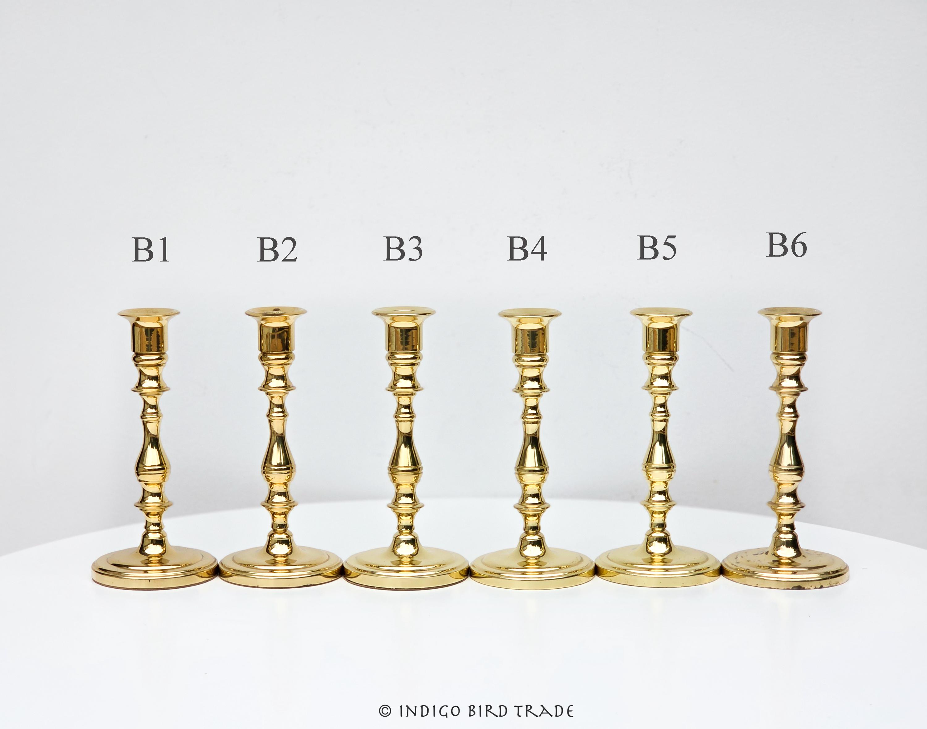 Vintage Brass Baldwin Candlesticks - SOLD SEPARATELY - Antique Gold