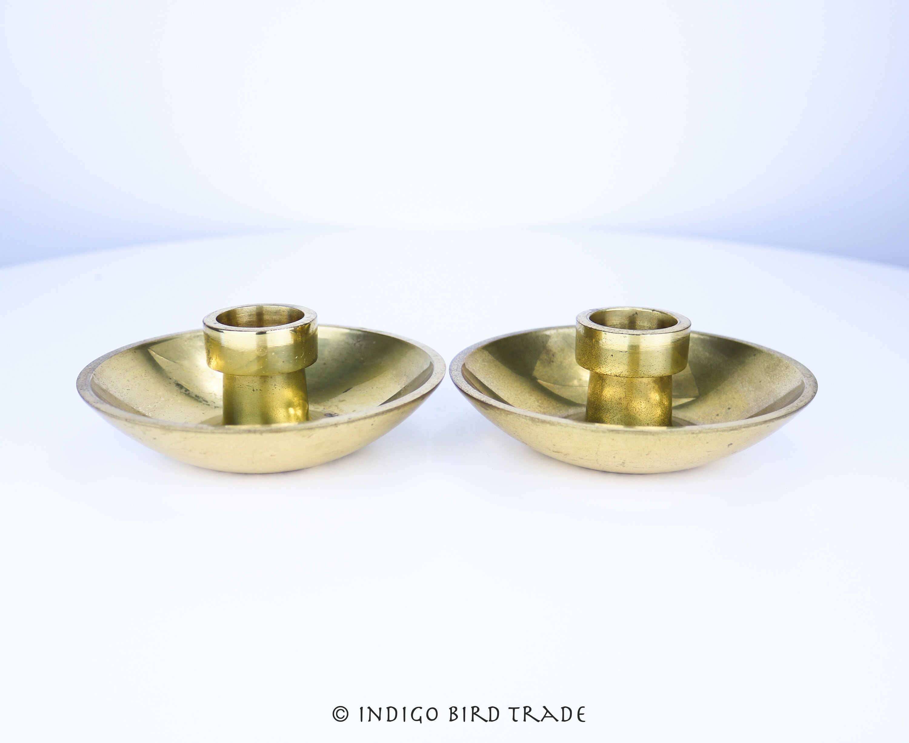 新品　ヴィンテージ 　デンマーク製 トランペット　 真鍮 　キャンドルホルダー 新品ヴィンテージ デンマーク製 トランペット 真鍮 キャンドルホルダー