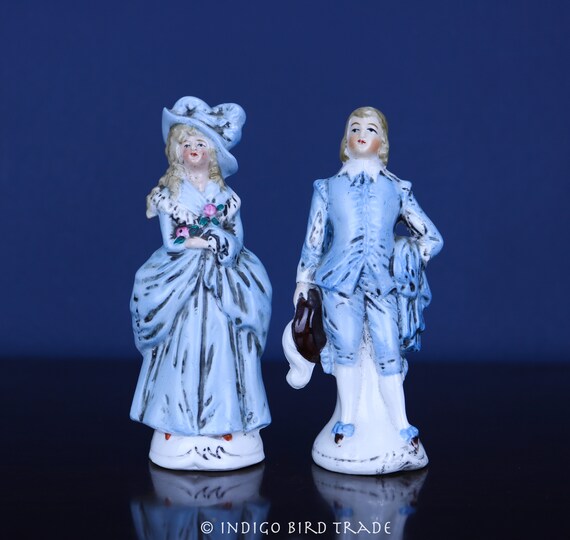 1900's Antique German Porcelain Couple Figurines | Vintage Ceramic