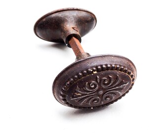 Poignée De Porte Ancienne En Bronze Style Vintage Avec Ange Chérubin - Déco D'intérieur Originale