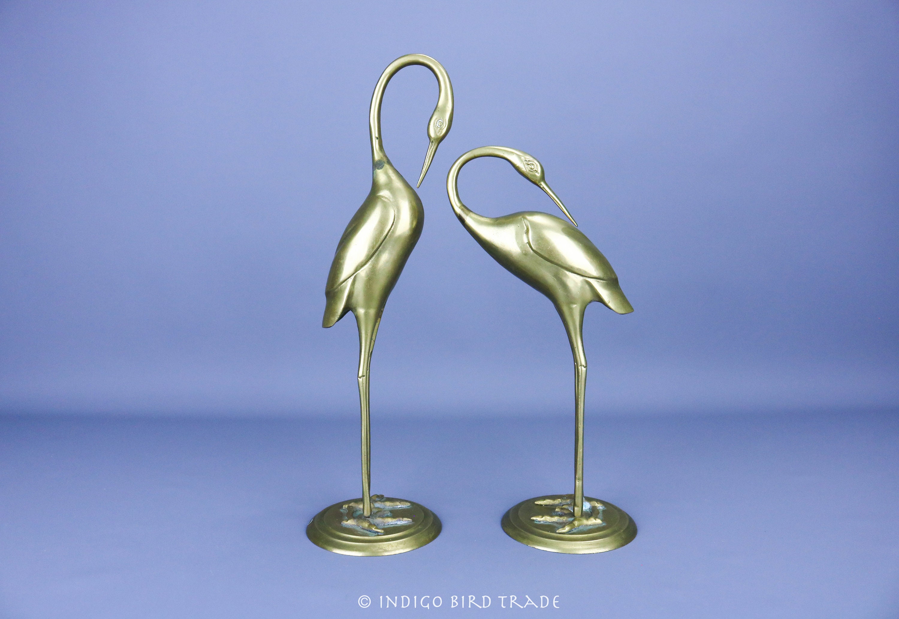 cheapest sales Pair of Vintage Crane, Brass Brass at Crane Heron