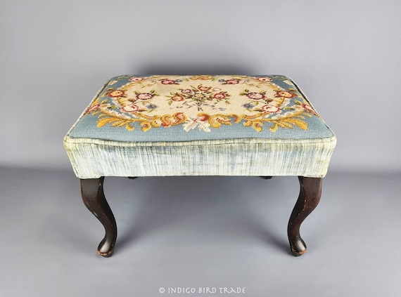 Wooden footstool with cushion new arrivals