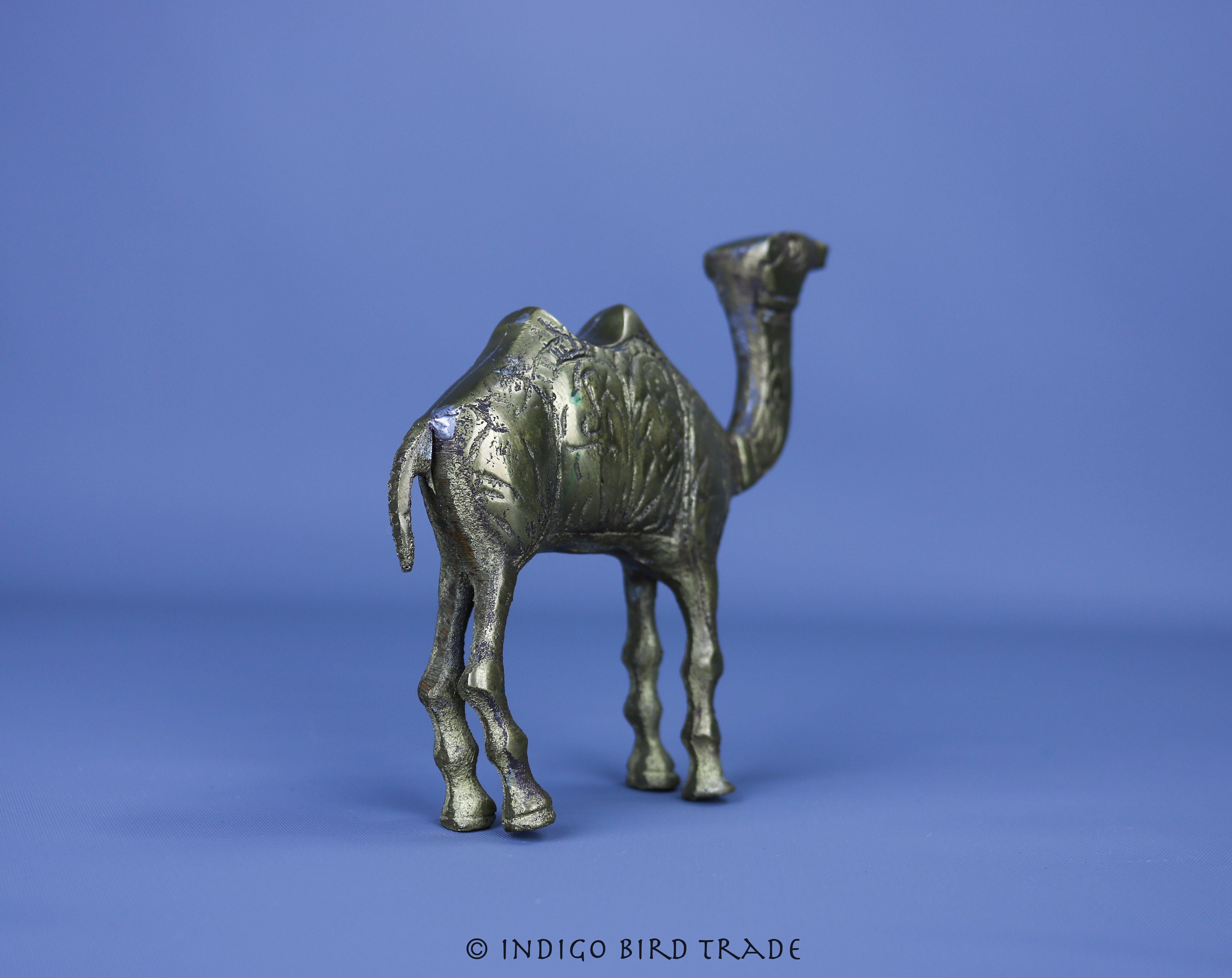 Vintage Brass Camel Figurine Mid Century Gold Metal Camel Etsy