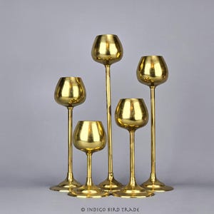 Vintage Metal Tulip Candle Holders - Etsy