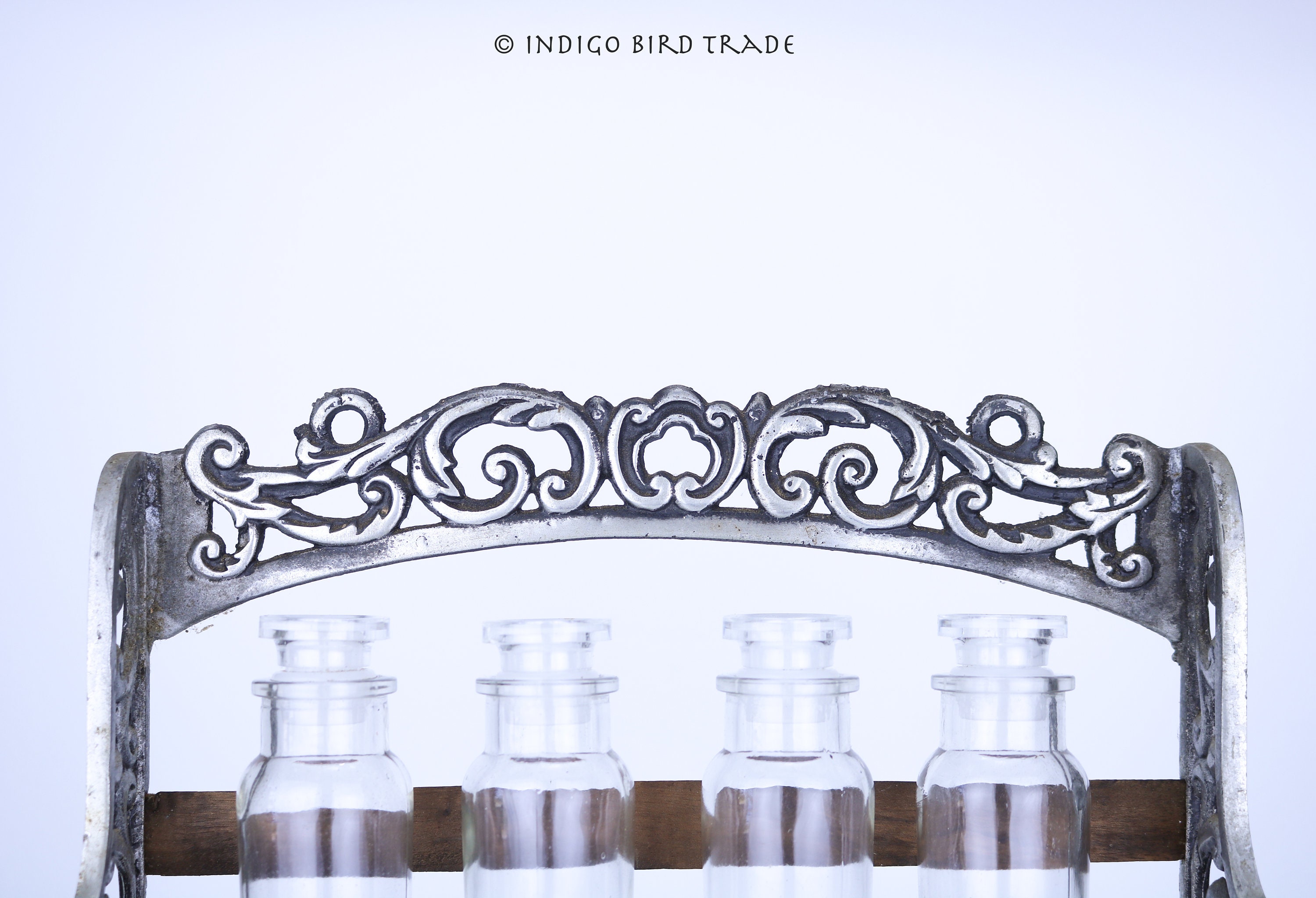 Vintage Metal Spice Rack With 9 Glass Jars Antique Wall Etsy