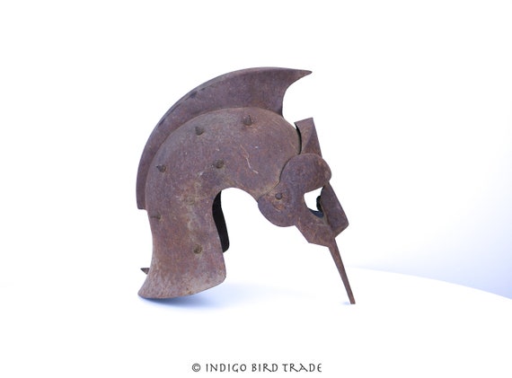 Vintage Metal Gladiator Helmet Fullsize | Antique… - image 3