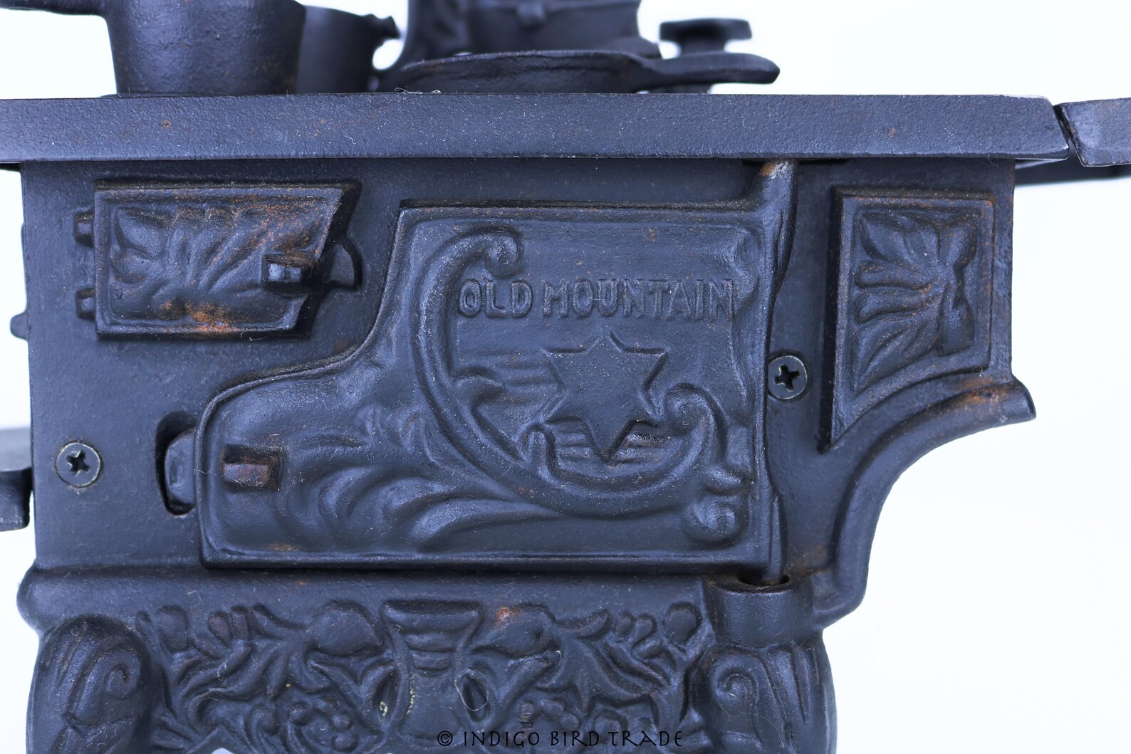 Vintage Cast Iron Miniature Childs Stove With Pots and Pans Etsy