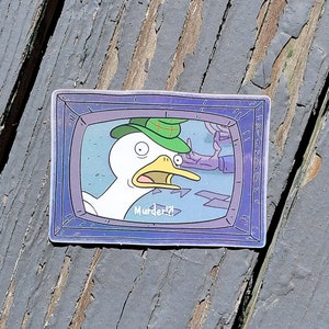 Detective Goose "Murder!?!" - HOLOGRAPHIC Vinyl Sticker, 2.75" Wide