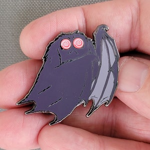 Mothman (Hoomans) Hard Enamel Pin, Black Nickel
