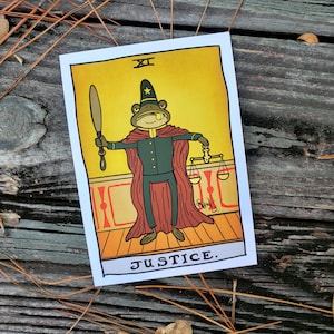 Frog Police &quot;Justice&quot; Tarot - Over the Garden Wall Print