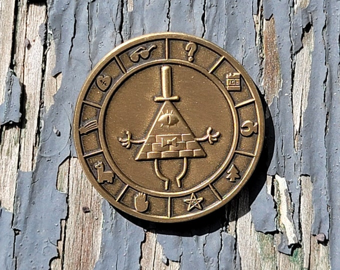 Bill Cipher Gravity Falls Inspired Two-sided Coin - Etsy